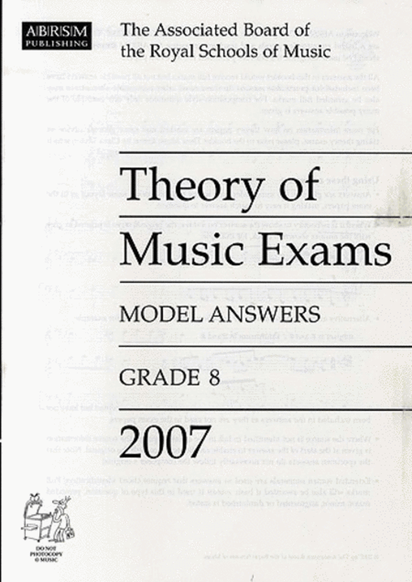 Theory of Music Exams 2007 Model Answers Gr8