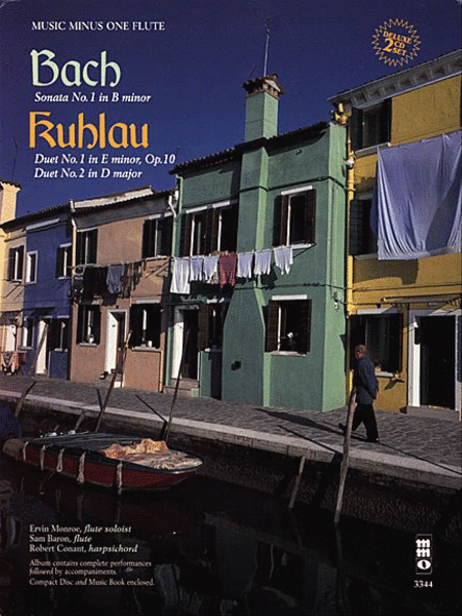 Bach - Sonata No. 1 in B minor; Kuhlau - Two Duets Flute scores gallery preview page 1