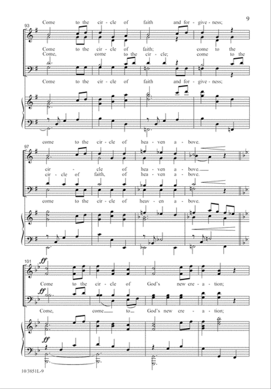 Come to the Circle 4-Part scores gallery preview page 9