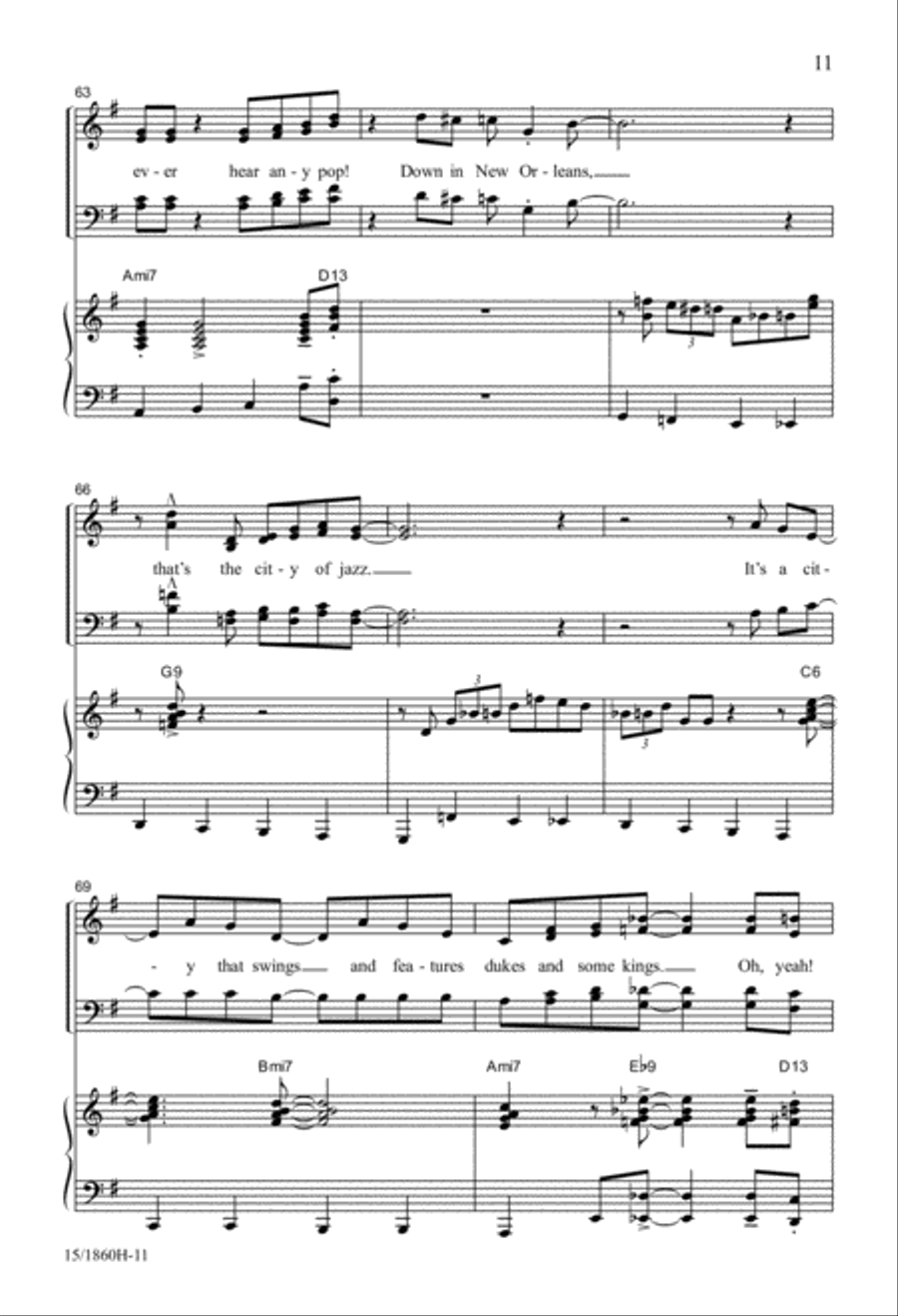 City of Jazz 4-Part scores gallery preview page 11