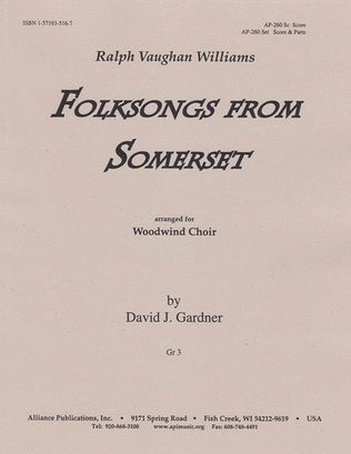 Folksongs From Somerset - Ww Chr - Set