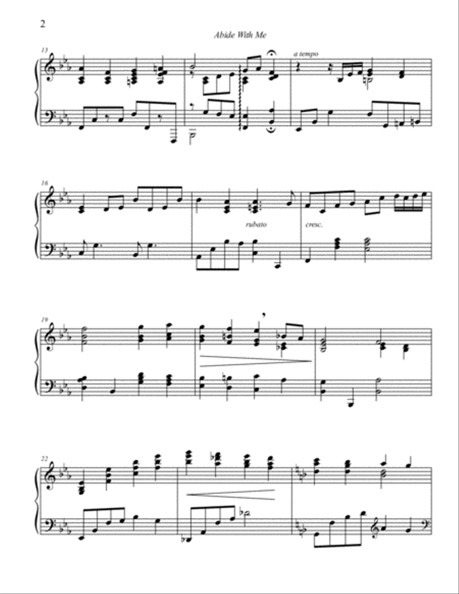 Abide With Me Piano Solo scores gallery preview page 2