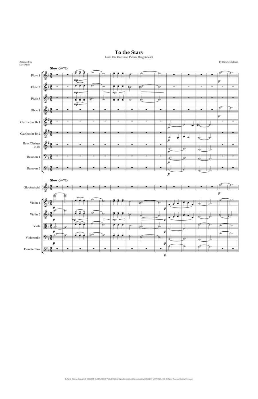 To The Stars Full Orchestra scores gallery preview page 1