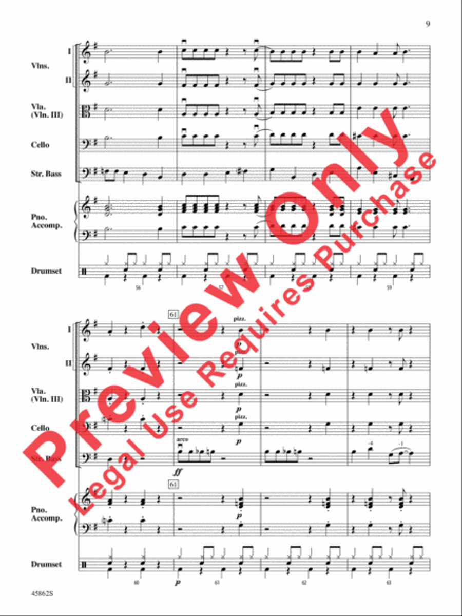 Bass-ically Christmas String Orchestra scores gallery preview page 9