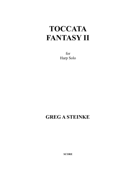 Toccata Fantasy II for Harp Solo image number null