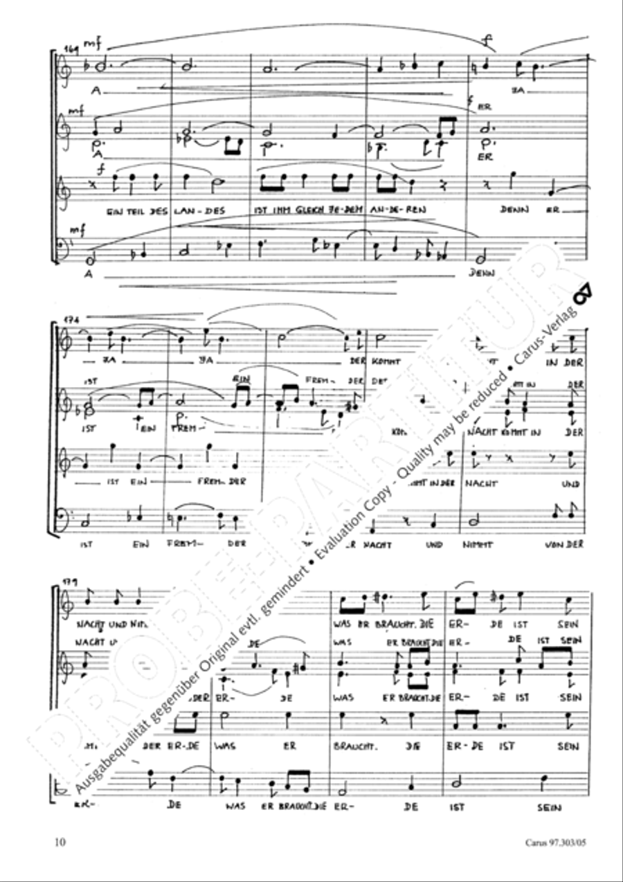 Wir sind ein Teil der Erde ... 1996 4-Part scores gallery preview page 11