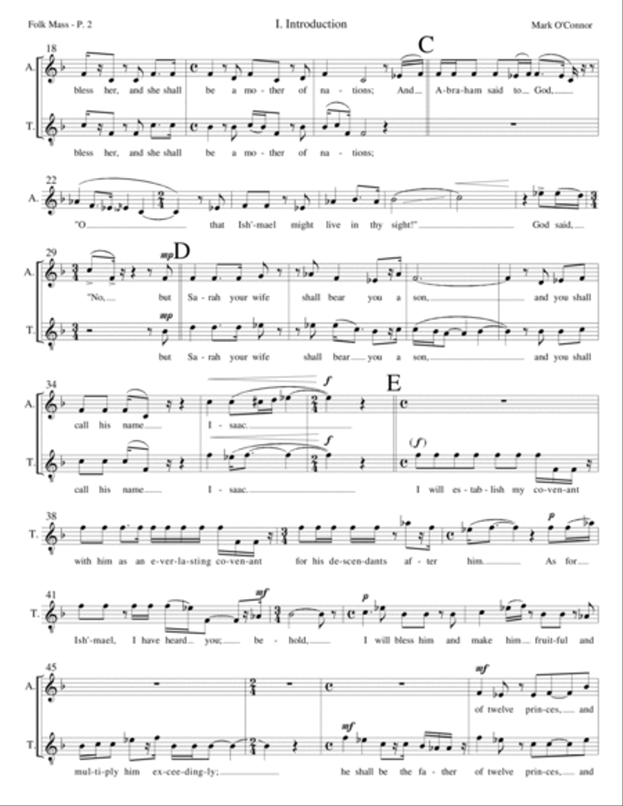 Folk Mass (Vocal Choir, 7 Movements) 4-Part scores gallery preview page 4