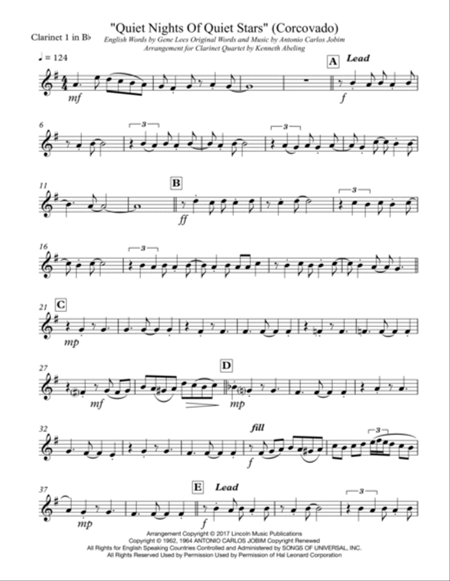 Quiet Nights Of Quiet Stars (Corcovado) Woodwind Ensemble scores gallery preview page 6