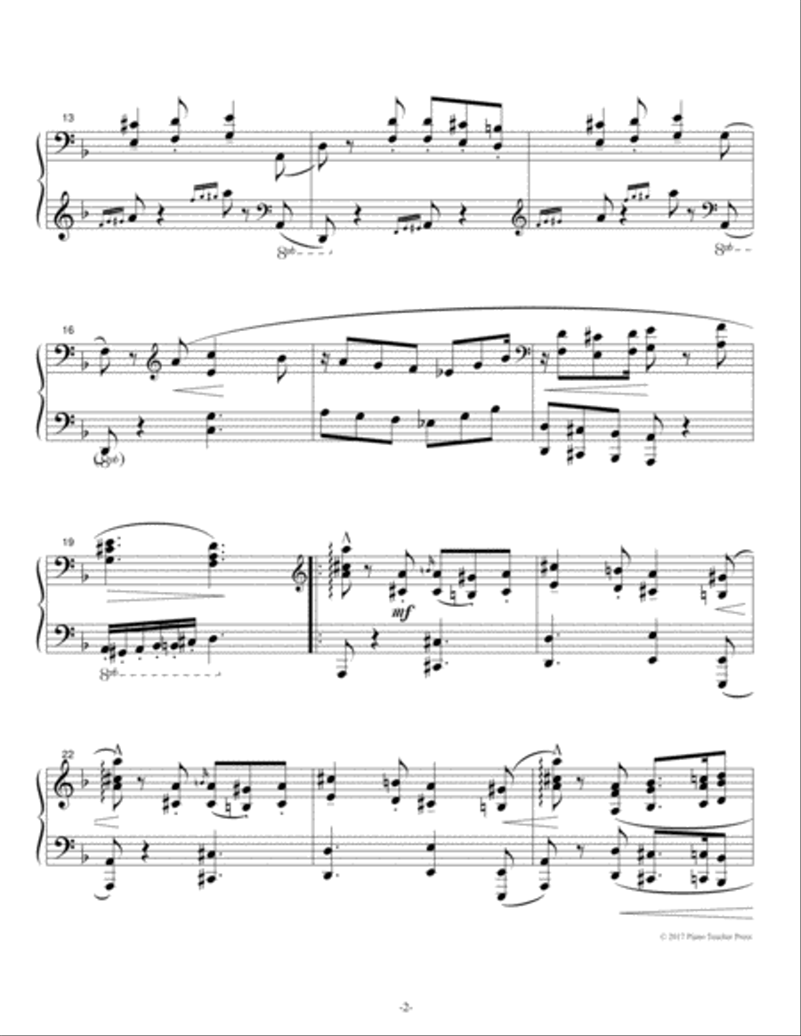 Funeral March of the Marionette Piano Method scores gallery preview page 3