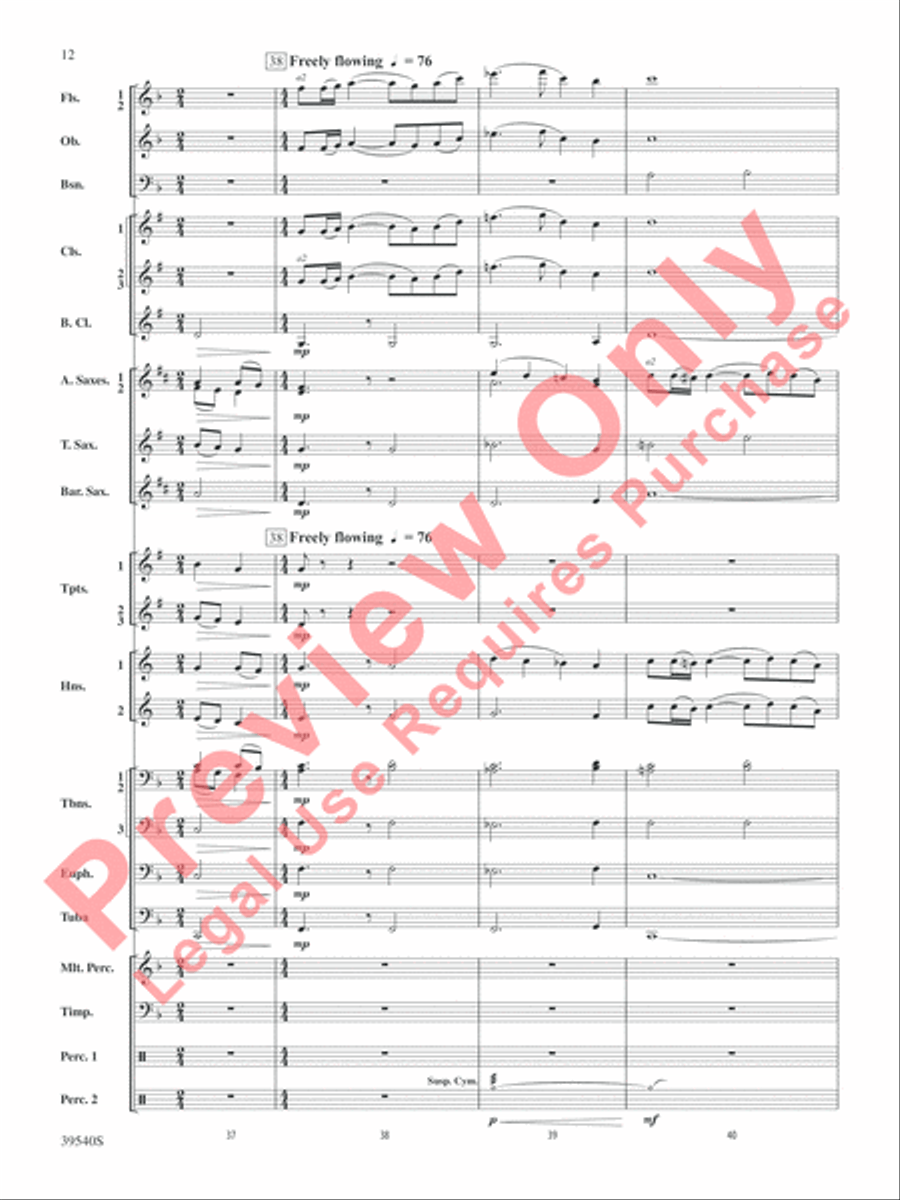 Carols from the British Isles Concert Band scores gallery preview page 13