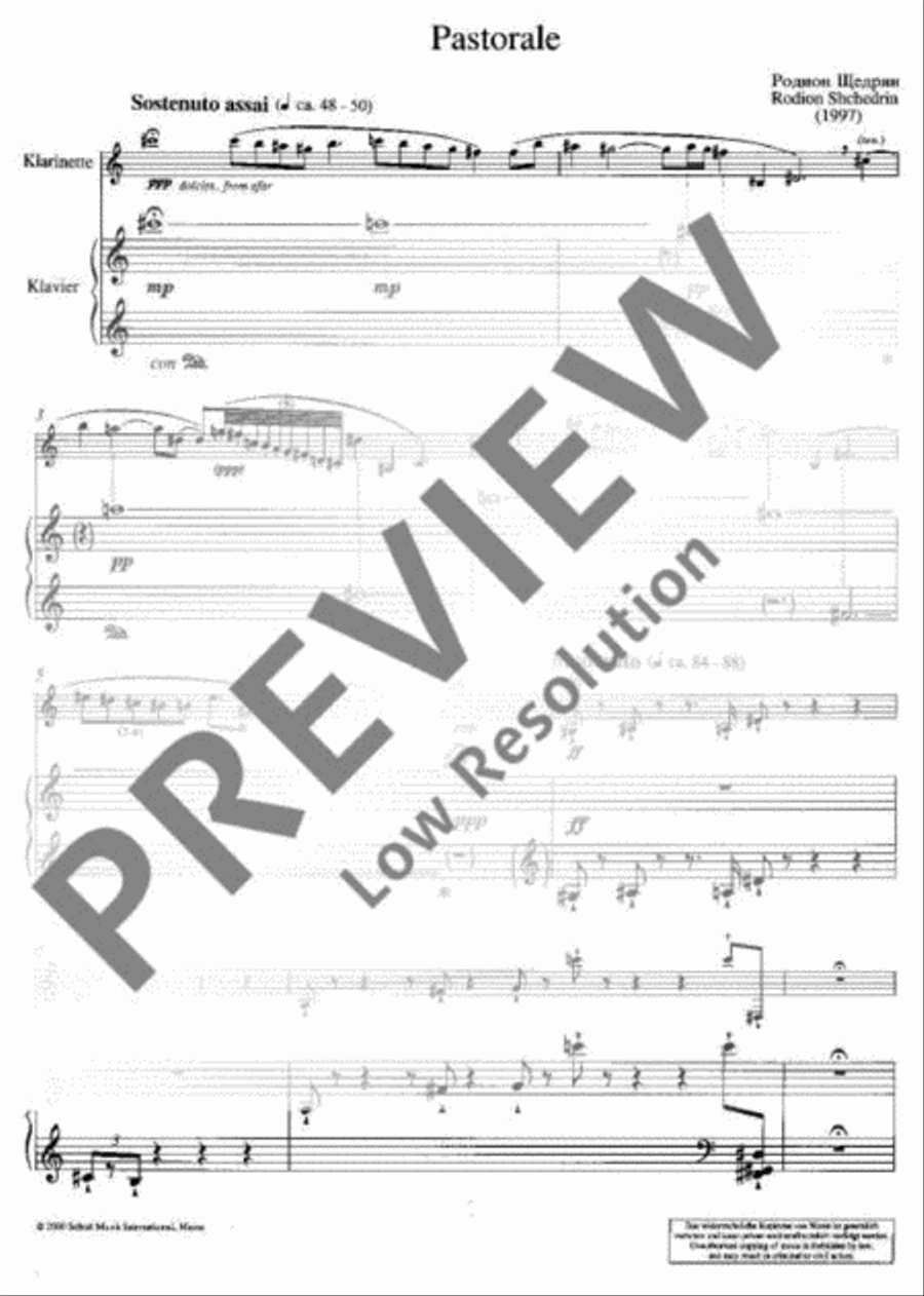 Pastorale Pastorale A Clarinet scores gallery preview page 4