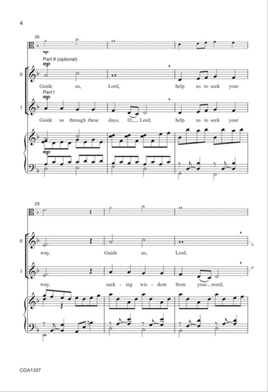 Guide Us, Lord Guide Us, Lord Choir scores gallery preview page 4