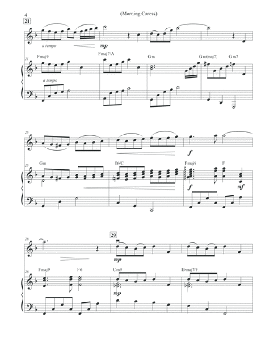 Morning Caress - Violin & Piano Violin Solo scores gallery preview page 4