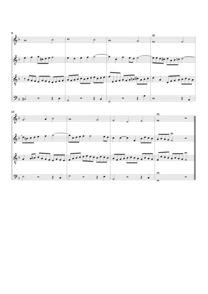 Erstanden ist der heil'ge Christ, BWV 628 from Orgelbuechlein (arrangement for 4 recorders)