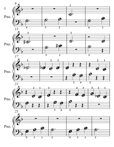 Rose Adagio Sleeping Beauty Beginner Piano Sheet Music 2nd Edition