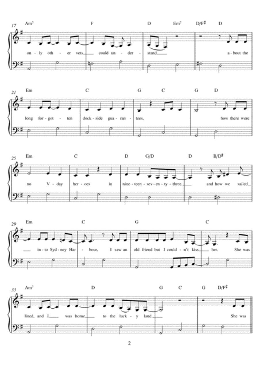 Khe Sanh Khe Sanh Easy Piano scores gallery preview page 2