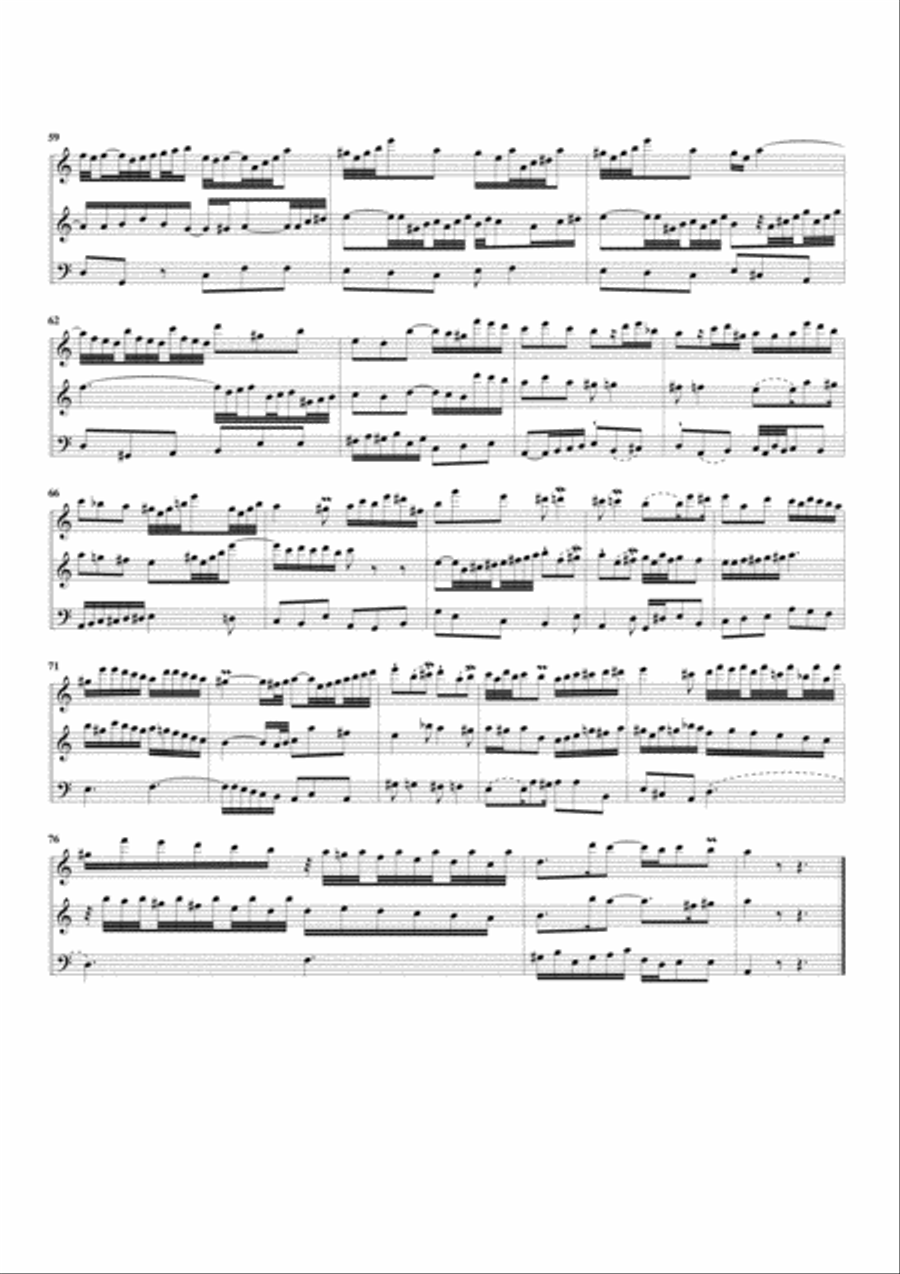 Organ trio in D minor (Breitkopf edition no.27) (arrangement for 3 recorders) Recorder scores gallery preview page 4
