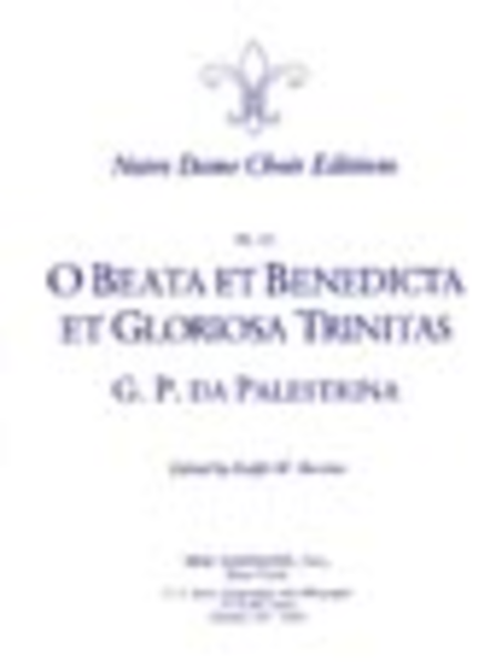 O beata et benedicta et gloriosa Trinitas