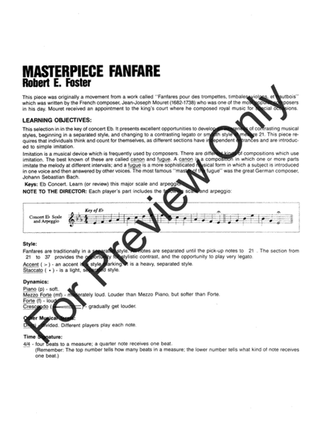 Masterpiece Fanfare - Full Score