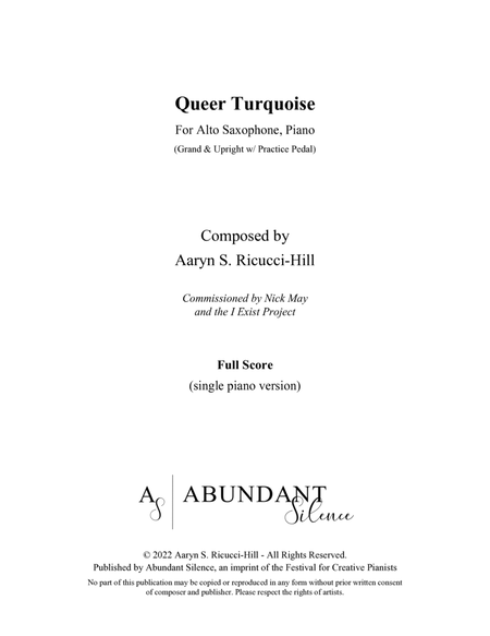Queer Turquoise (single piano version)