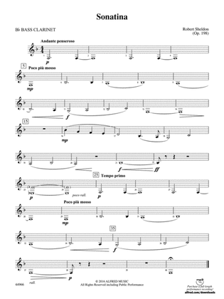 Sonatina: B-flat Bass Clarinet