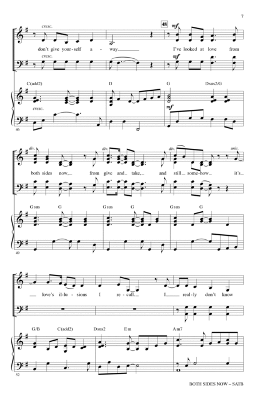Both Sides Now (arr. Roger Emerson) 4-Part scores gallery preview page 6