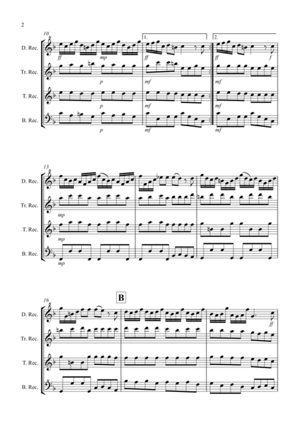 Allegro by Fiocco for Recorder Quartet image number null