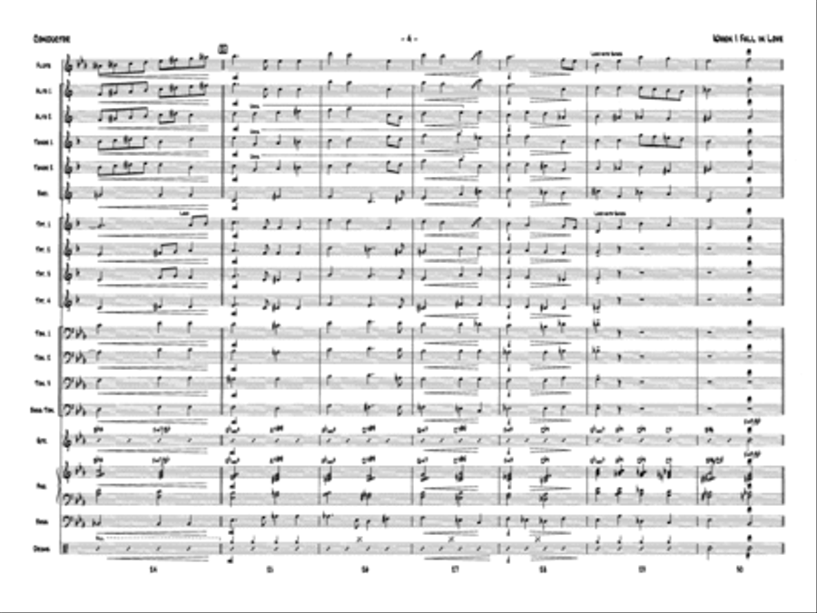 When I Fall in Love: Score Jazz Ensemble scores gallery preview page 6