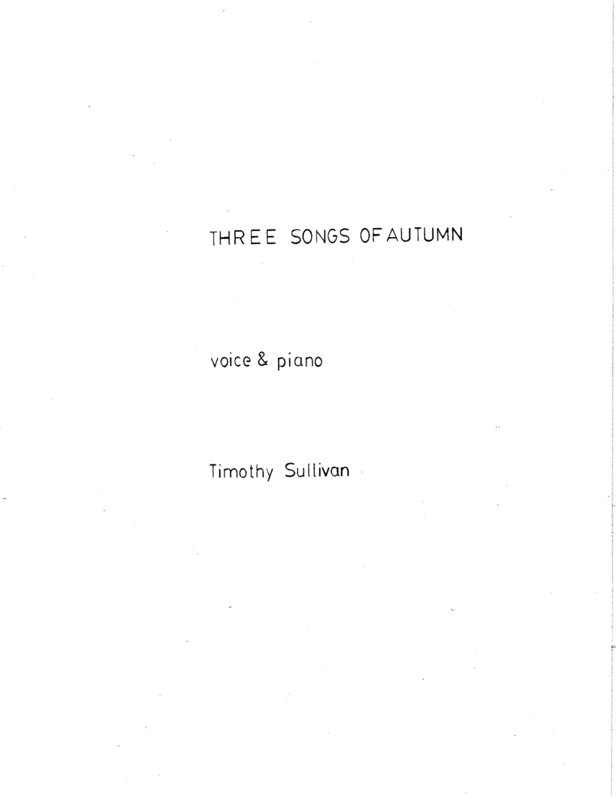 Three Songs of Autumn Voice scores gallery preview page 1