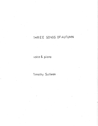 Three Songs of Autumn
