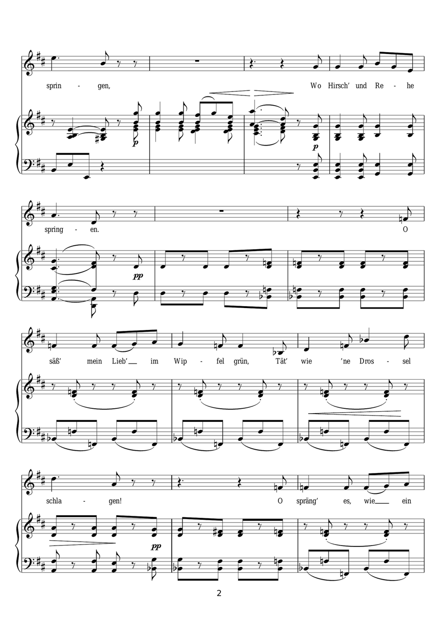 Hunting Song (Jagerlied) Hunting Song (Jagerlied) Piano, Vocal scores gallery preview page 2