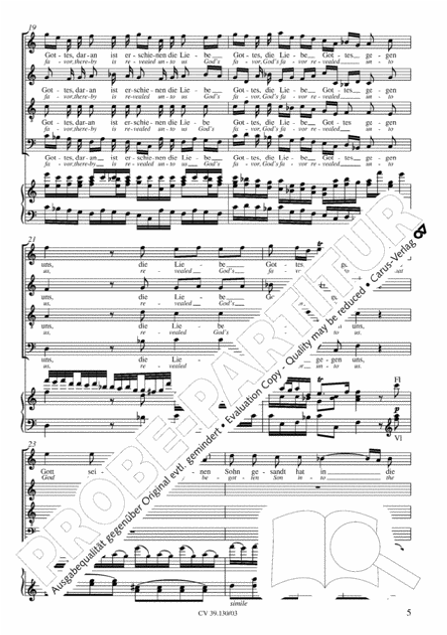 Thereby is revealed unto us the glory of God's favor (Daran ist erschienen die Liebe Gottes) 4-Part scores gallery preview page 6