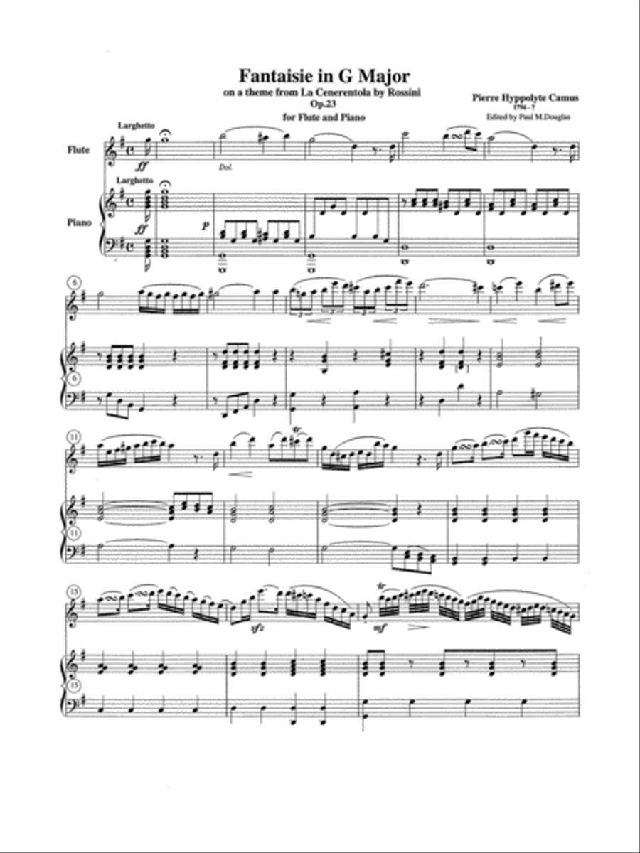 Fantasie in G Major Fantasie in G Major Flute Solo scores gallery preview page 2