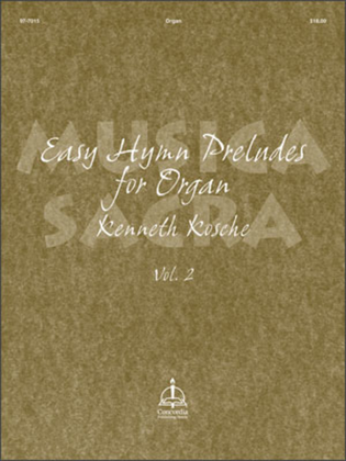 Book cover for Musica Sacra: Easy Hymn Preludes for Organ, Vol. 2