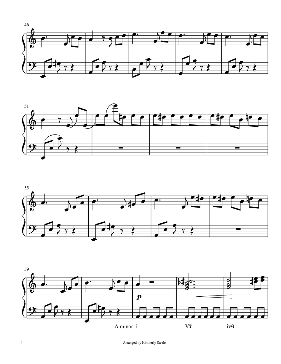 Best Recital: Für Elise in 3/4 Time, Full Version Piano Solo scores gallery preview page 4