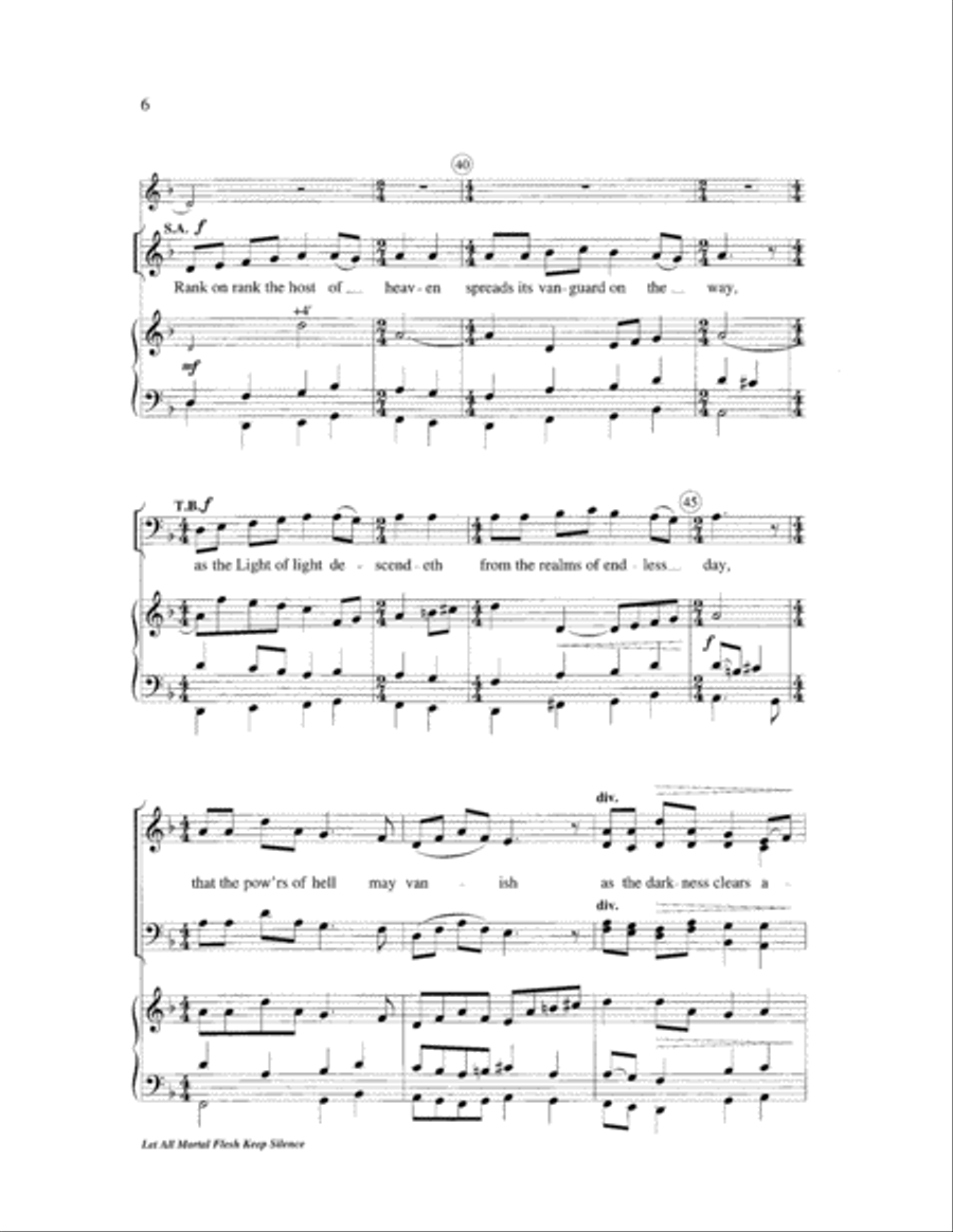 Let All Mortal Flesh Keep Silence 4-Part scores gallery preview page 6