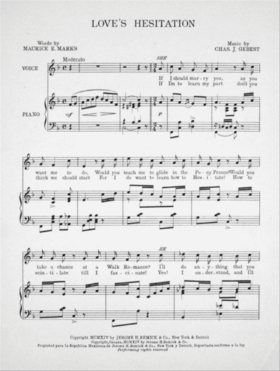 Love's Hesitation Voice scores gallery preview page 2