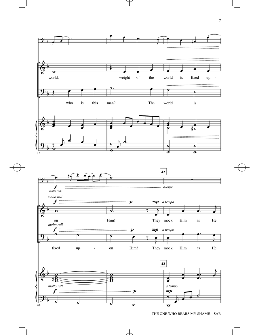 The One Who Bears My Shame 3-Part scores gallery preview page 6