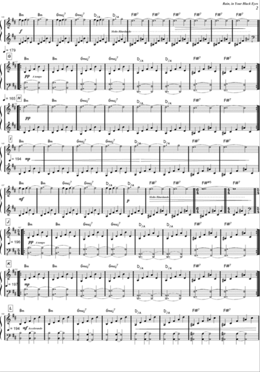 Rain, In Your Black Eyes Piano Method scores gallery preview page 2