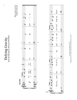 Defying Gravity (from Wicked) (arr. Christopher Hussey)