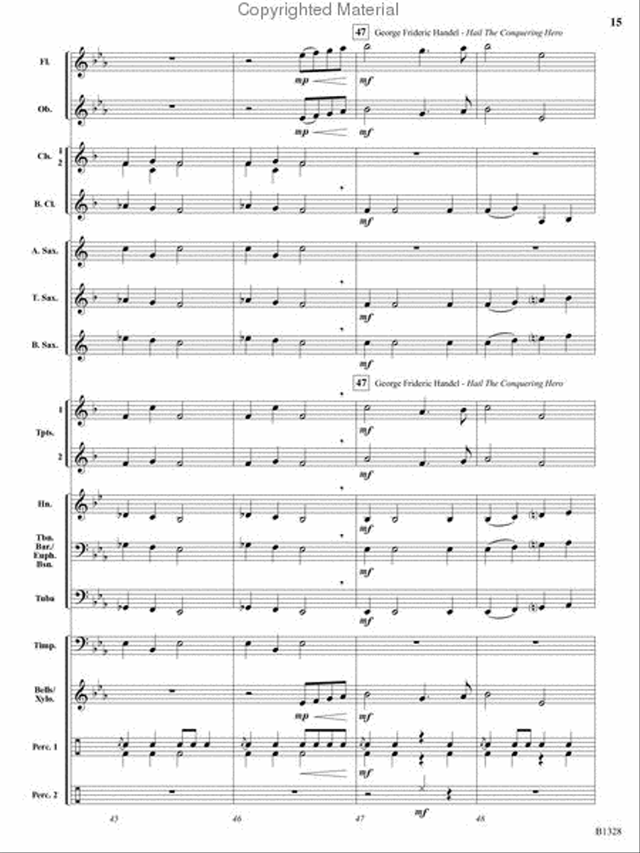 Ten Masters in Two Minutes Concert Band scores gallery preview page 13