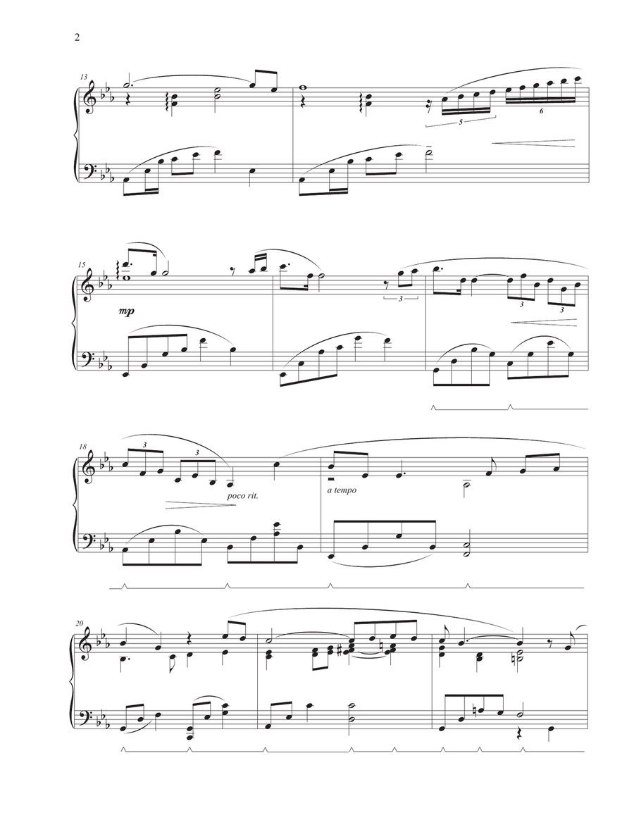 Oh, Shenandoah Piano Solo scores gallery preview page 2