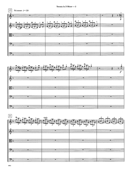 Toccata in D Minor - Full Score