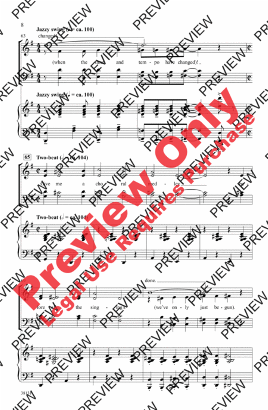 Give Me a Choral Medley! 4-Part scores gallery preview page 8