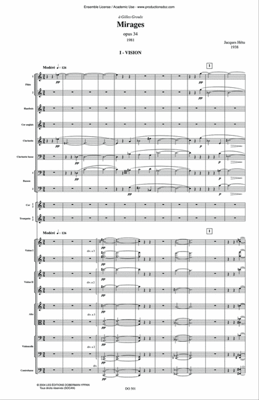 Mirages op. 34 Orchestra scores gallery preview page 3