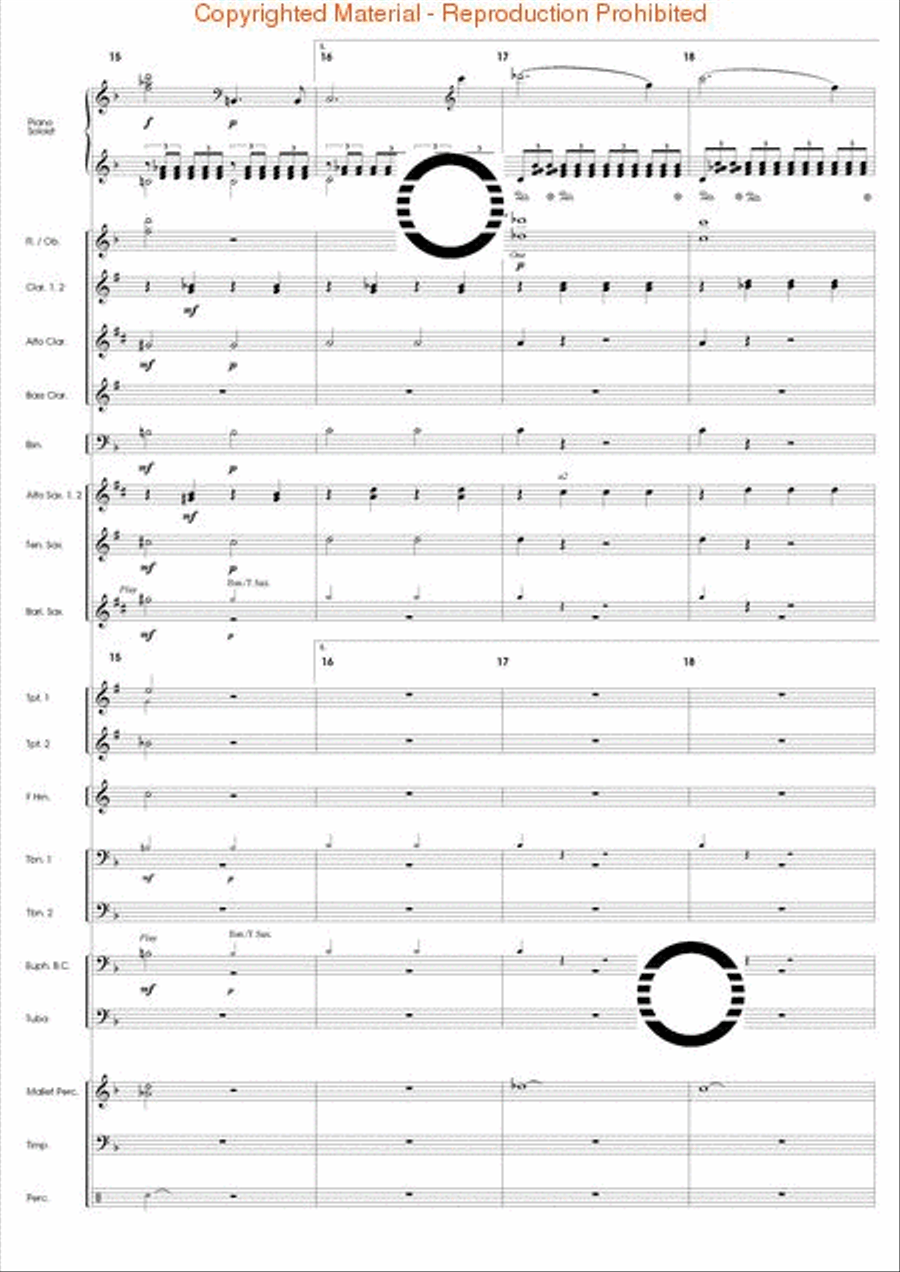 Classical Suite for Piano and Concert Band Concert Band scores gallery preview page 5