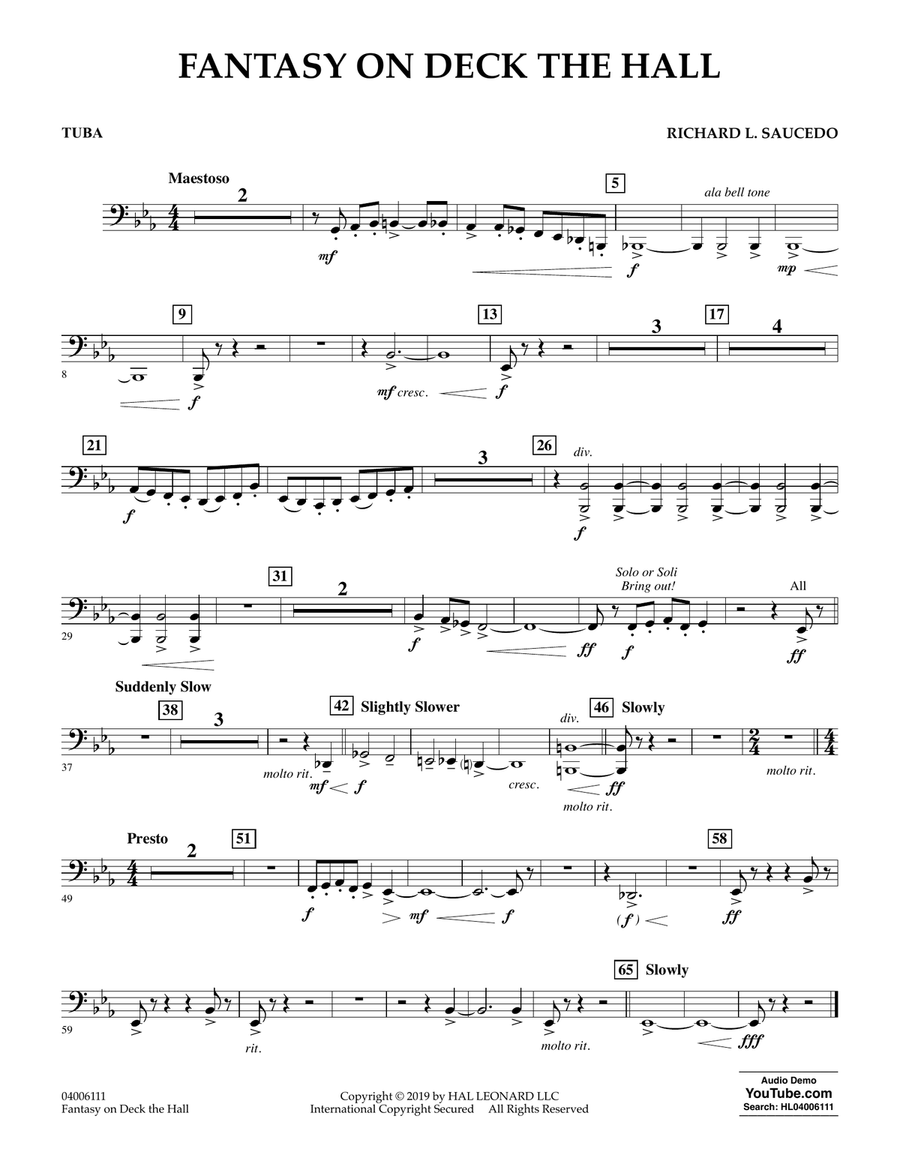 Fantasy on Deck The Hall - Tuba
