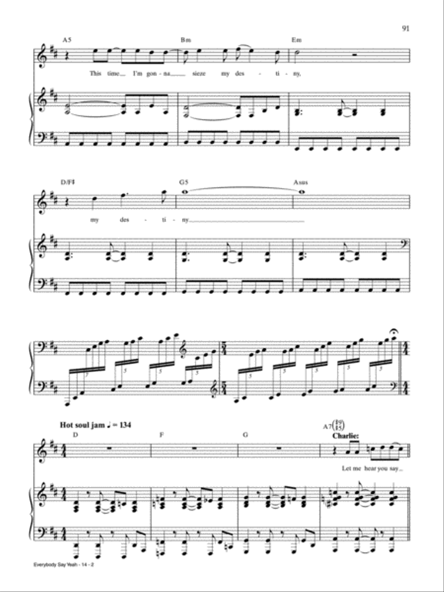 Everybody Say Yeah (from Kinky Boots) Piano, Vocal, Guitar scores gallery preview page 2