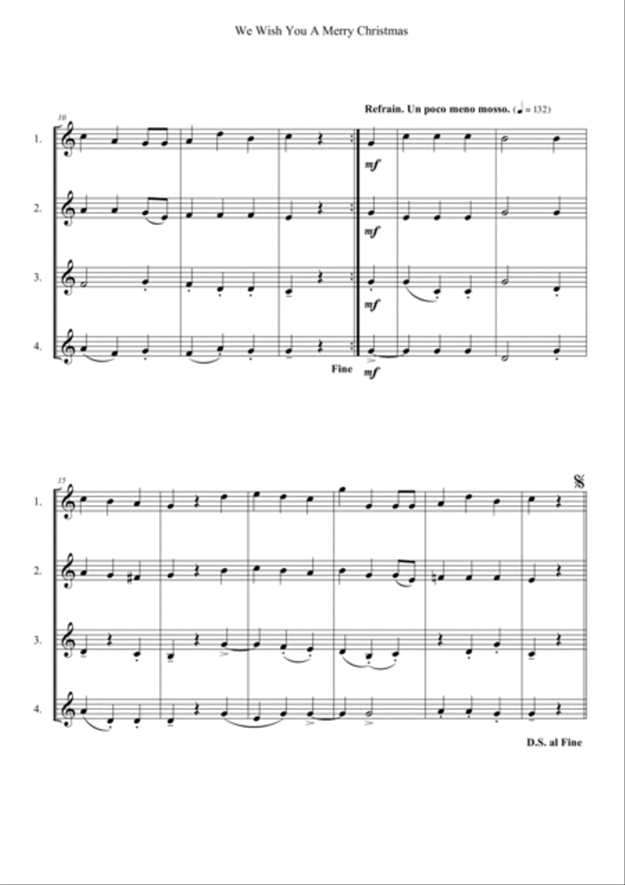 We Wish You A Merry Christmas Trumpet Solo scores gallery preview page 2