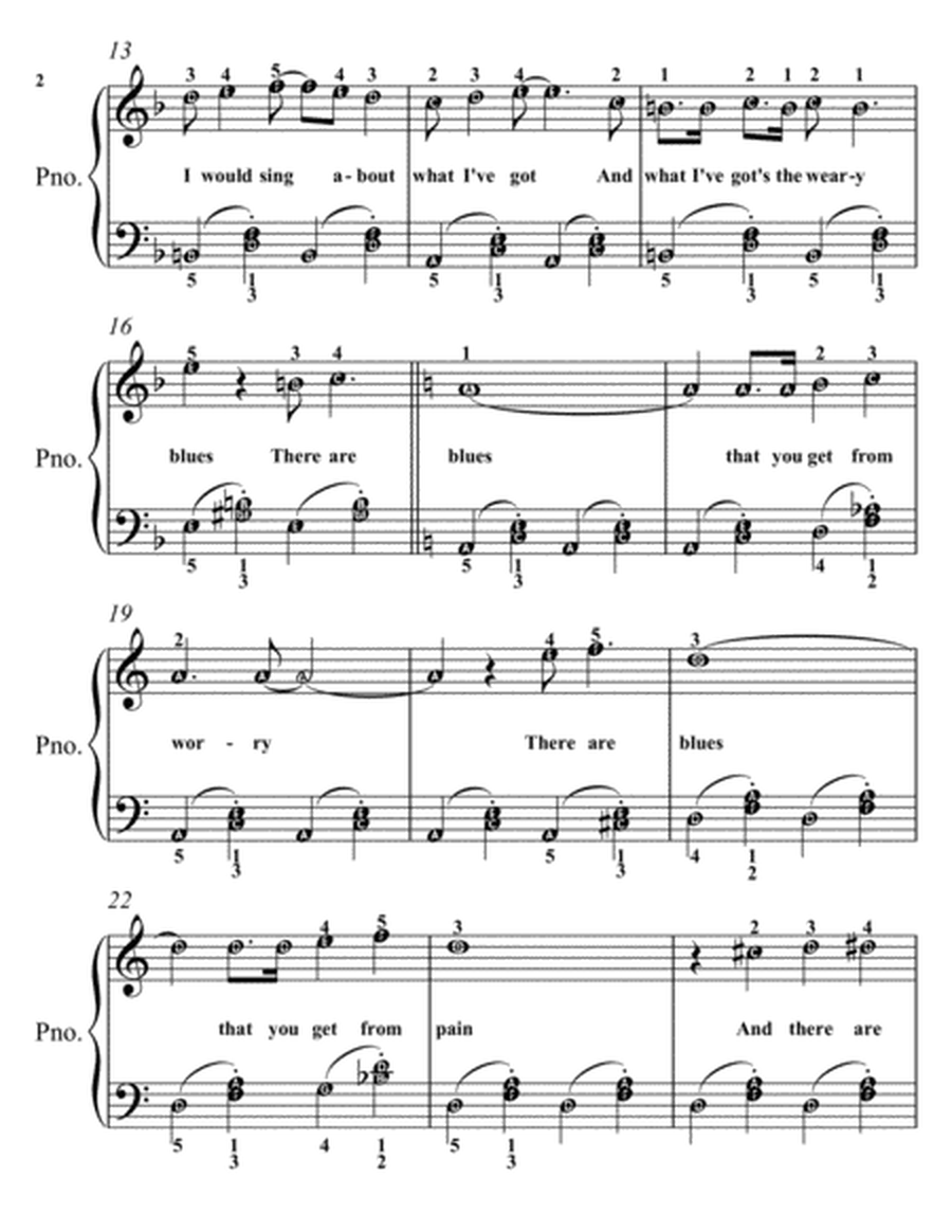 Blues My Naughty Sweetie Gives to Me Easy Piano Sheet Music